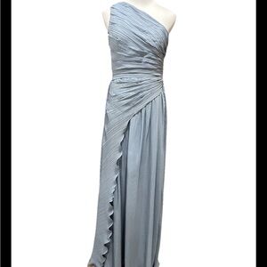 One shoulder light blue gown size S